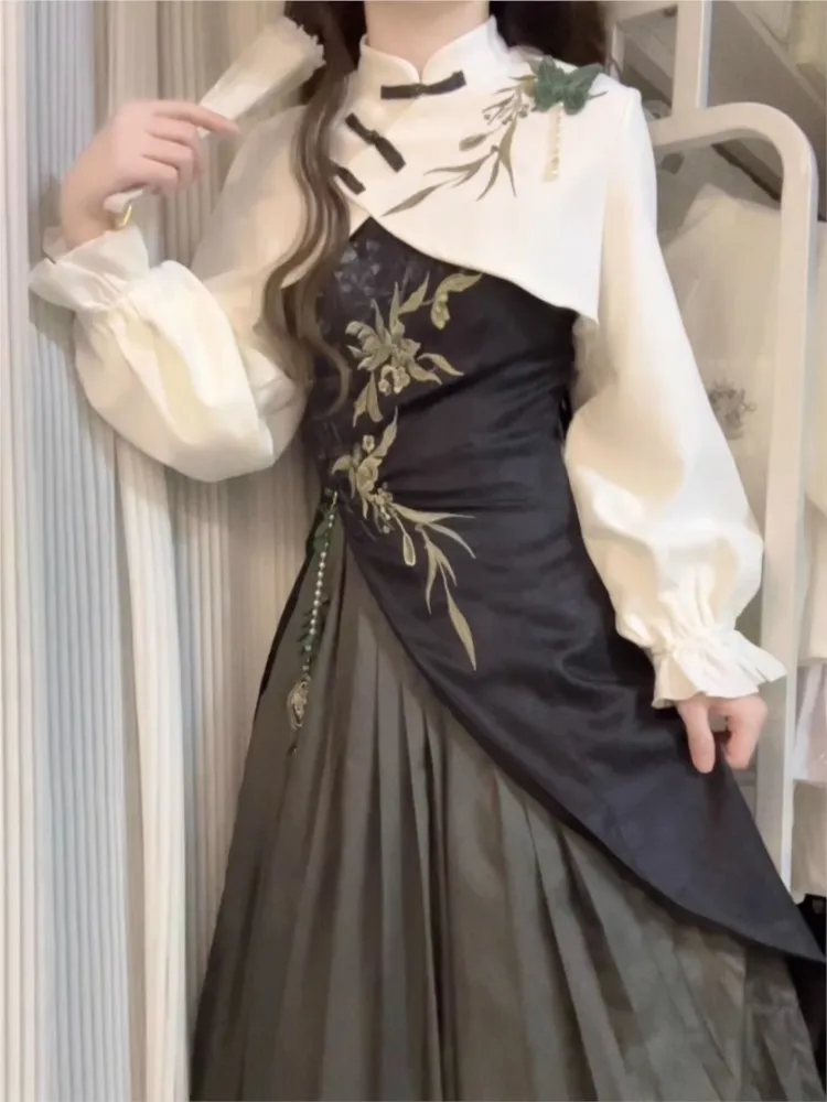 

A new Chinese-style dress set with refined and elegant design sense Chinese style