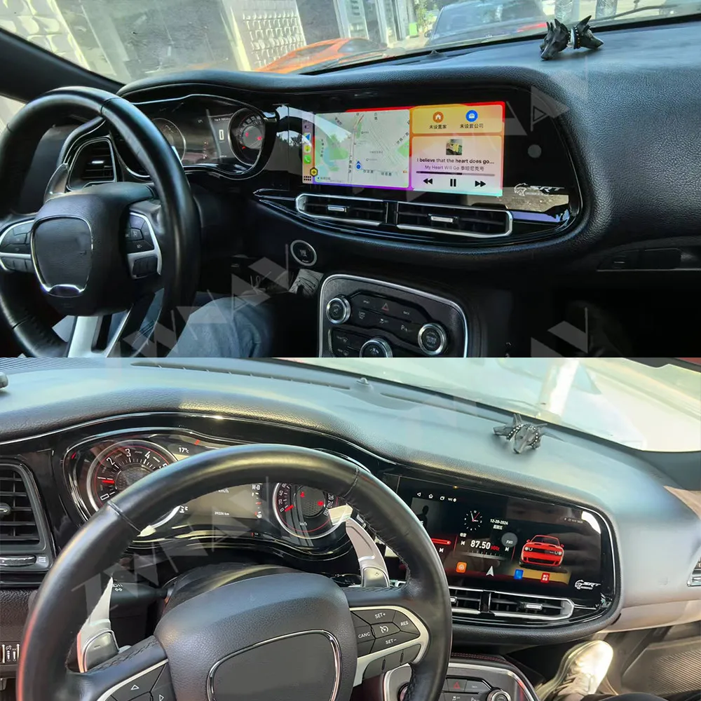 

Для Dodge Challenger SRT Hellcat 2010 2011-2024 Android 13.0 автомобильный видео мультимедийный плеер стерео GPS навигация головное устройство радио