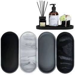 1pc silicone storage tray, oval dressing tray, perfume cosmetics organizer, makeup ring storage tray, bathroom accessories