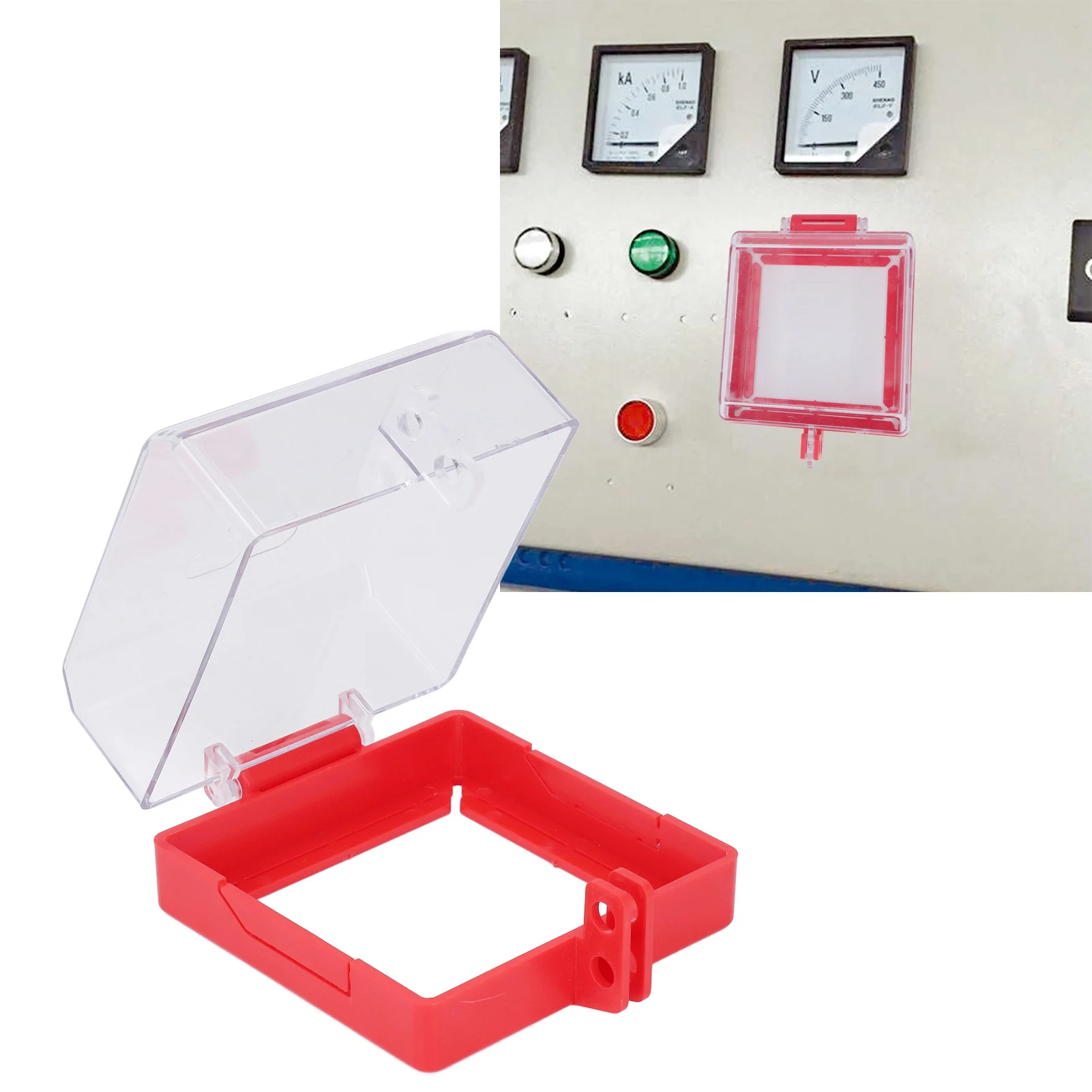 Push Button Lockout Cover Emergency Stop Button Cover Multipurpose  Resistance Transparent PC Case for Workshop Factory
