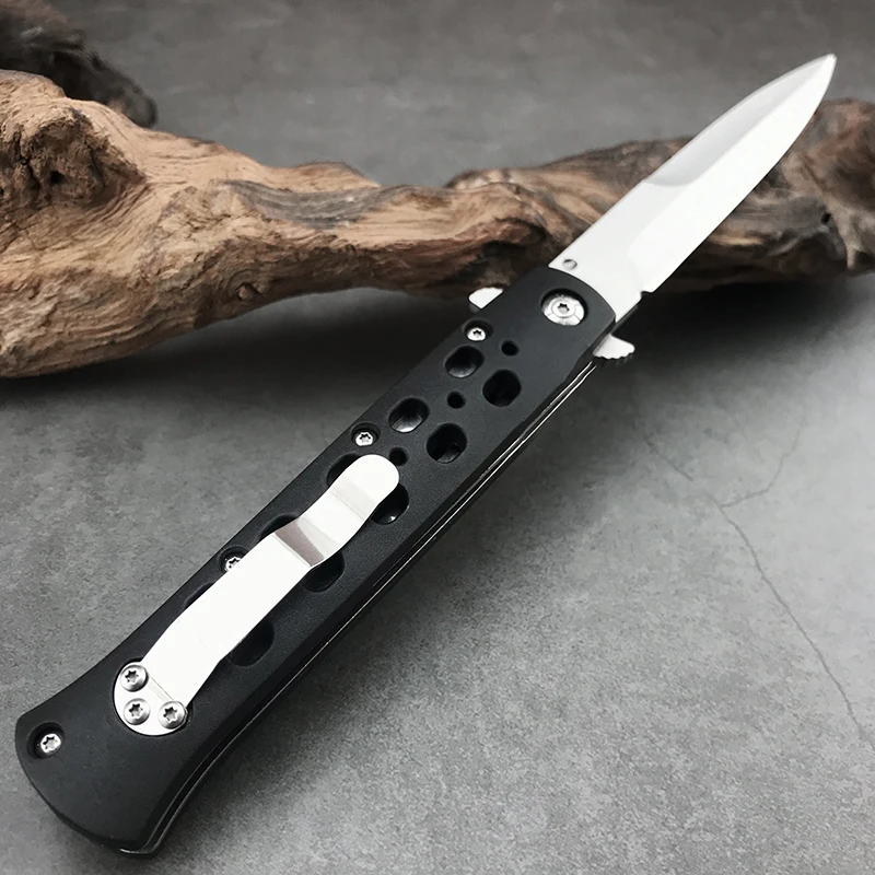 Mengoing 26S Ti-Lite Cold Tactical Self-Defense Folding Blade Knife Comfortable Steel Handle Survival Pocket Tool Knives