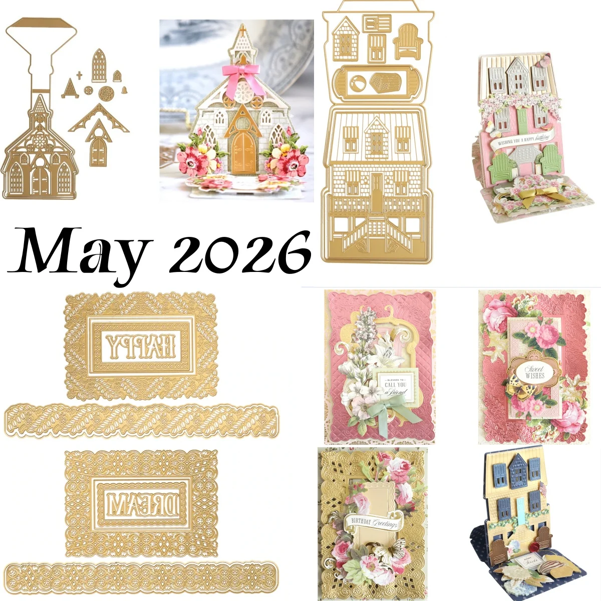

Church House Floral New Metal Cutting Dies for DIY Making Card Scrapbook Template Embossed Paper Supplies 2026 Summer New