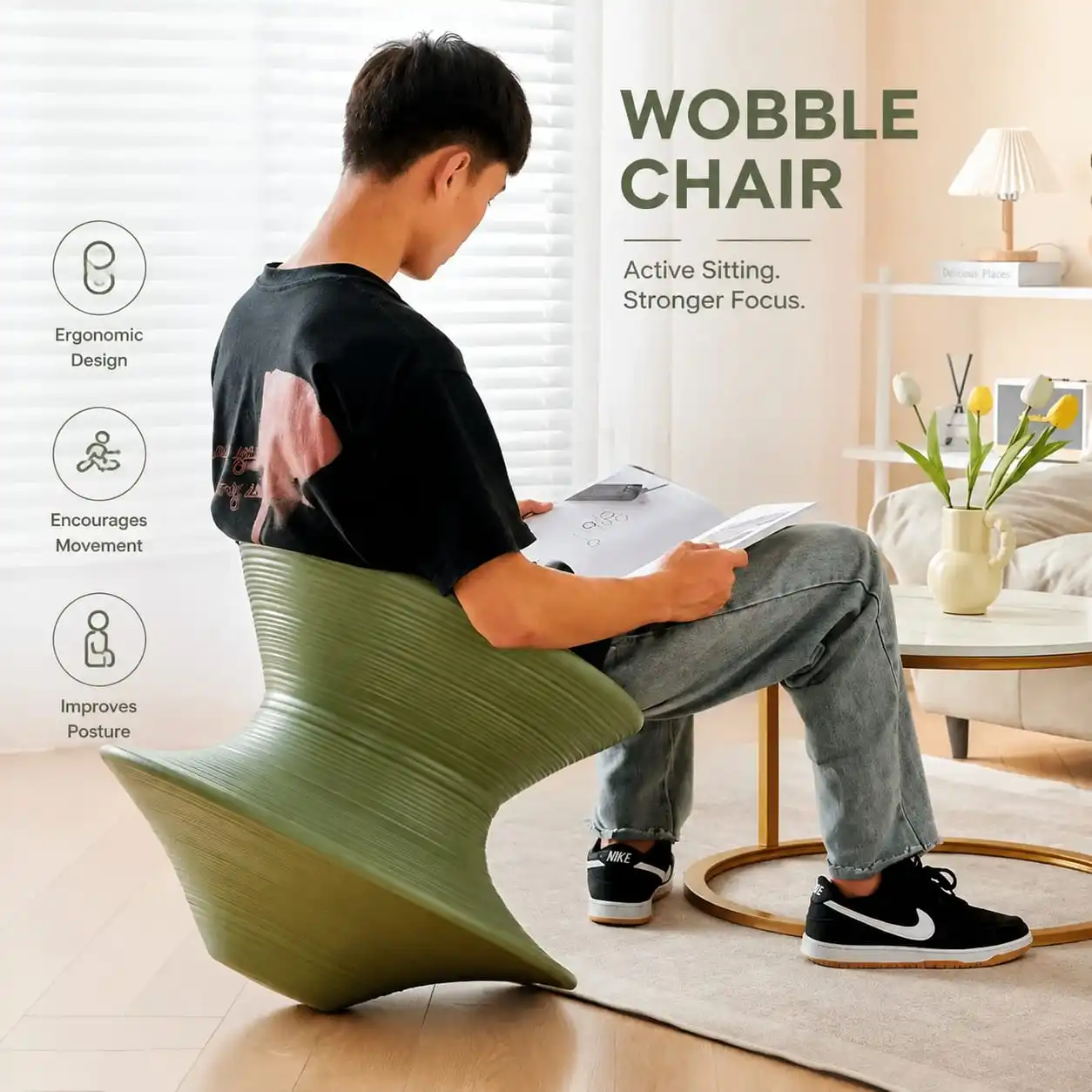 Whimsical 360-Degree Rotating Leisure Chair for Home Entertainment and Relaxation