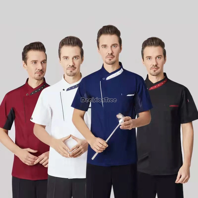 2024 improved oil-proof waterproof chef uniform western restaurant dessert baking staff uniform unisex temperament chef garment