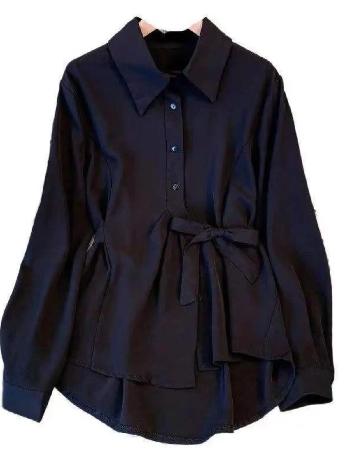 Plus Size Dames Faionable Afslanken Gordel Lange Sve irt Lage Taille A-lijn Midi Dr Lente Seizoen Vrijetijdskleding