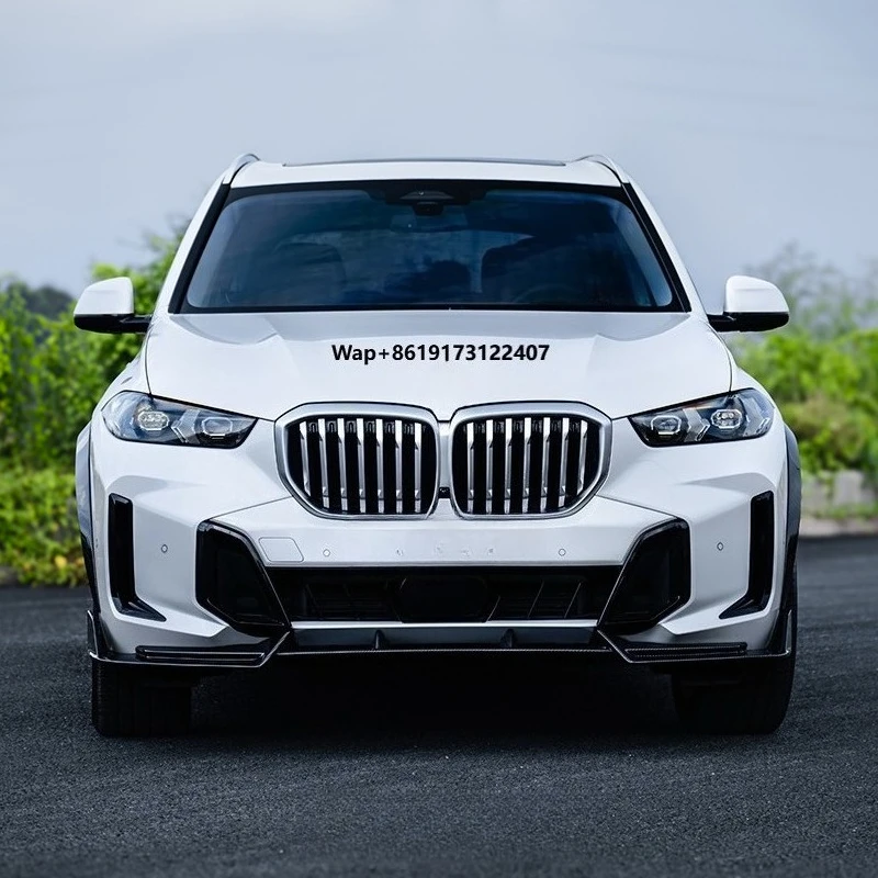 

Для BMW X5 G05 LCI 2023-н.в. Передний сплиттер (губа) из сухого карбона, комплект для модификации кузова, аксессуары в стиле CMST, оригинальный продукт