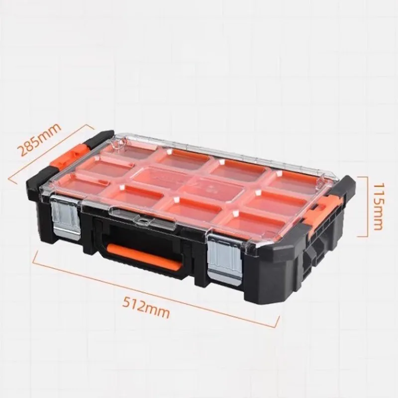 Stacked Toolbox Parts Screw Tools Storage Case Multi-grid Hardware Electronic Components Storage Box Portable Tools Organizer