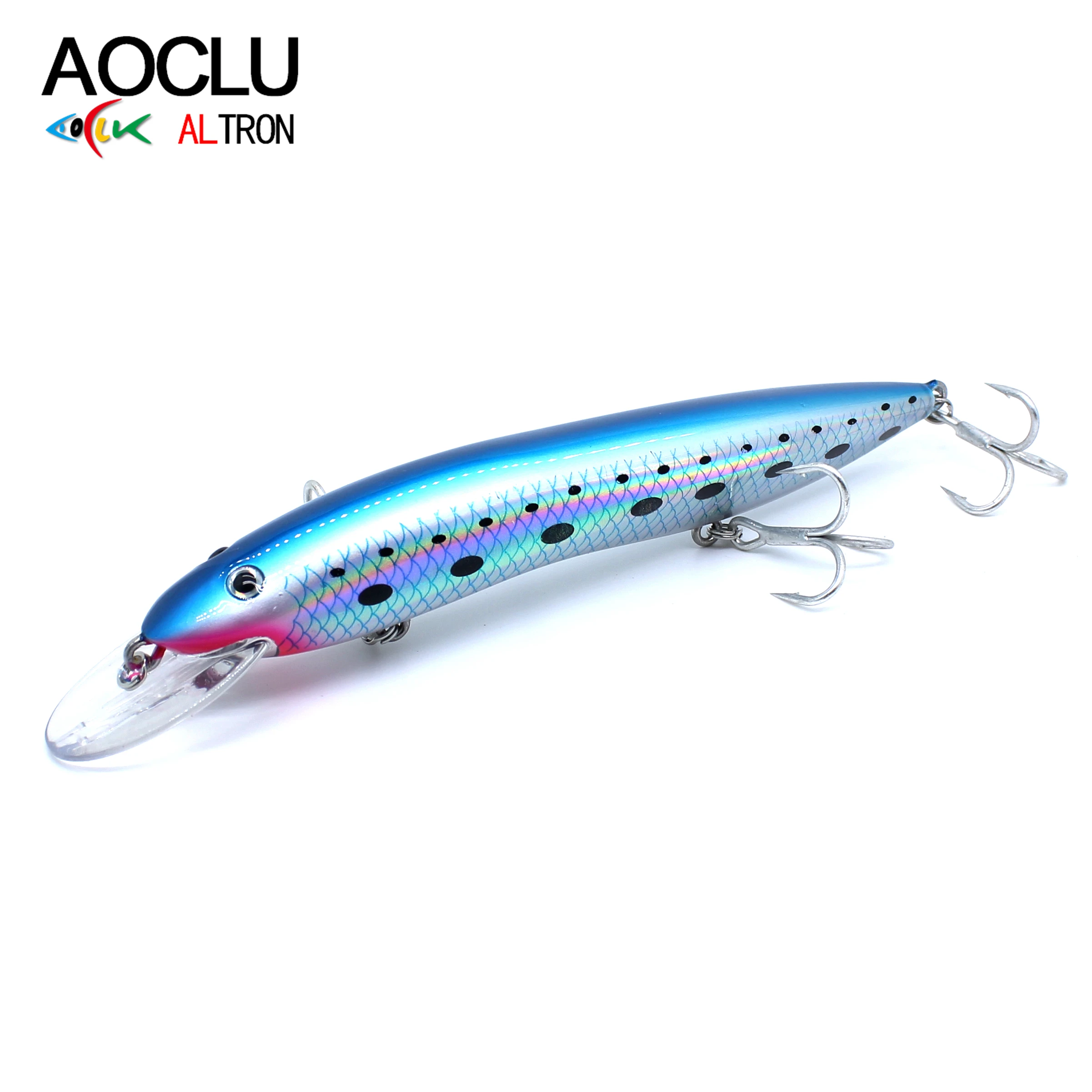 AOCLU-Hard Bait for Deep Sea Boat, Floating Minnow, Jerkbait Rattle, Rock Lure, 4X Treble Hooks, Japan Quality, 150mm, 33g, 1Pc