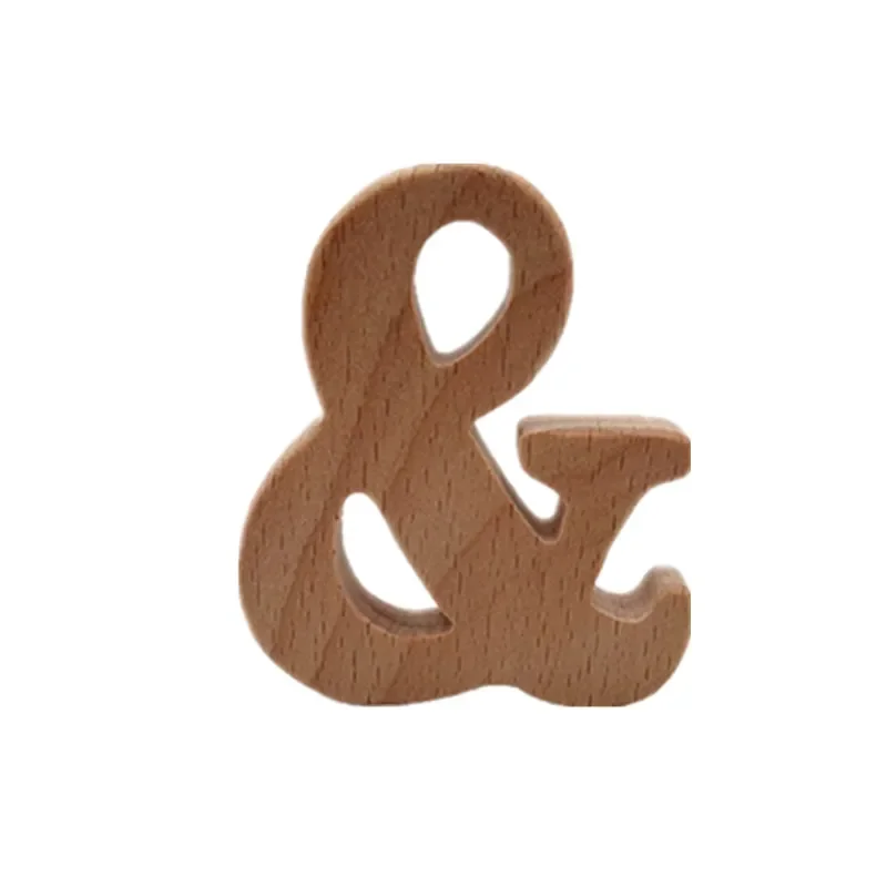 Cartoon Animal Wooden Teethers for Baby Infant Natural Wood Pendant Teething Beads Toddler Toys Accessories Safety Shape