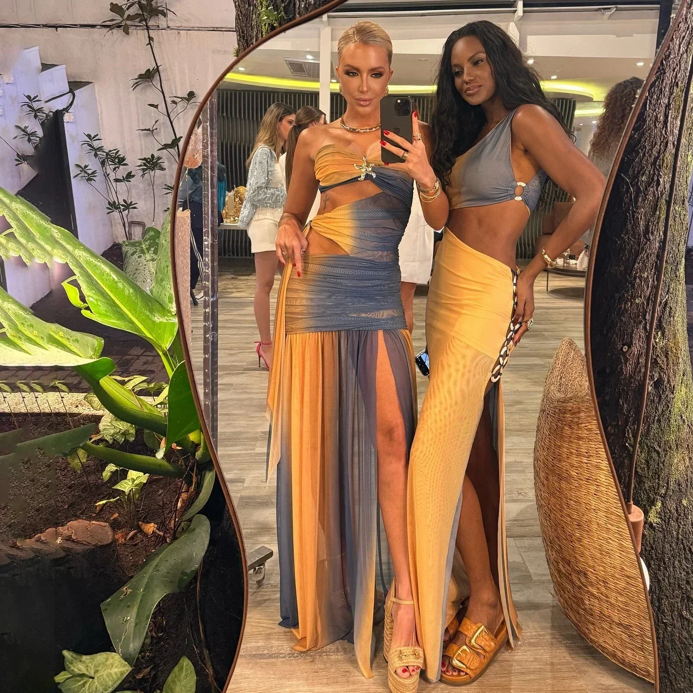 2 قطعة ملابس السباحة جوفاء مثير النساء بيكيني 2025 قطع ملابس السباحة الإناث لباس سباحة تنورة طويلة عميق الخامس Biquini ارتداءها بحر