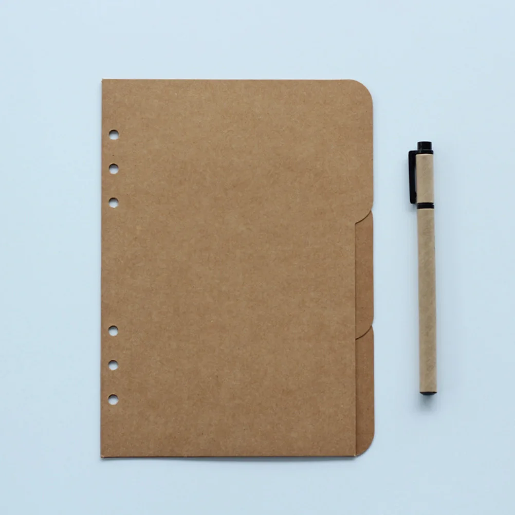 18 قطعة فواصل الموثق A5 ورق الكرافت مقاومة للاهتراء فهرسة الإرشادات المرجعية فواصل علامات التبويب الملونة الكاكي #1