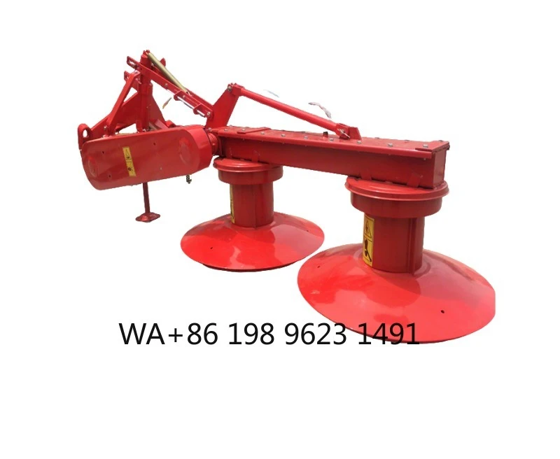 Tractor suspension double disc lawn mower with wide working range, high efficiency agricultural machinery. Perfect for  weeding