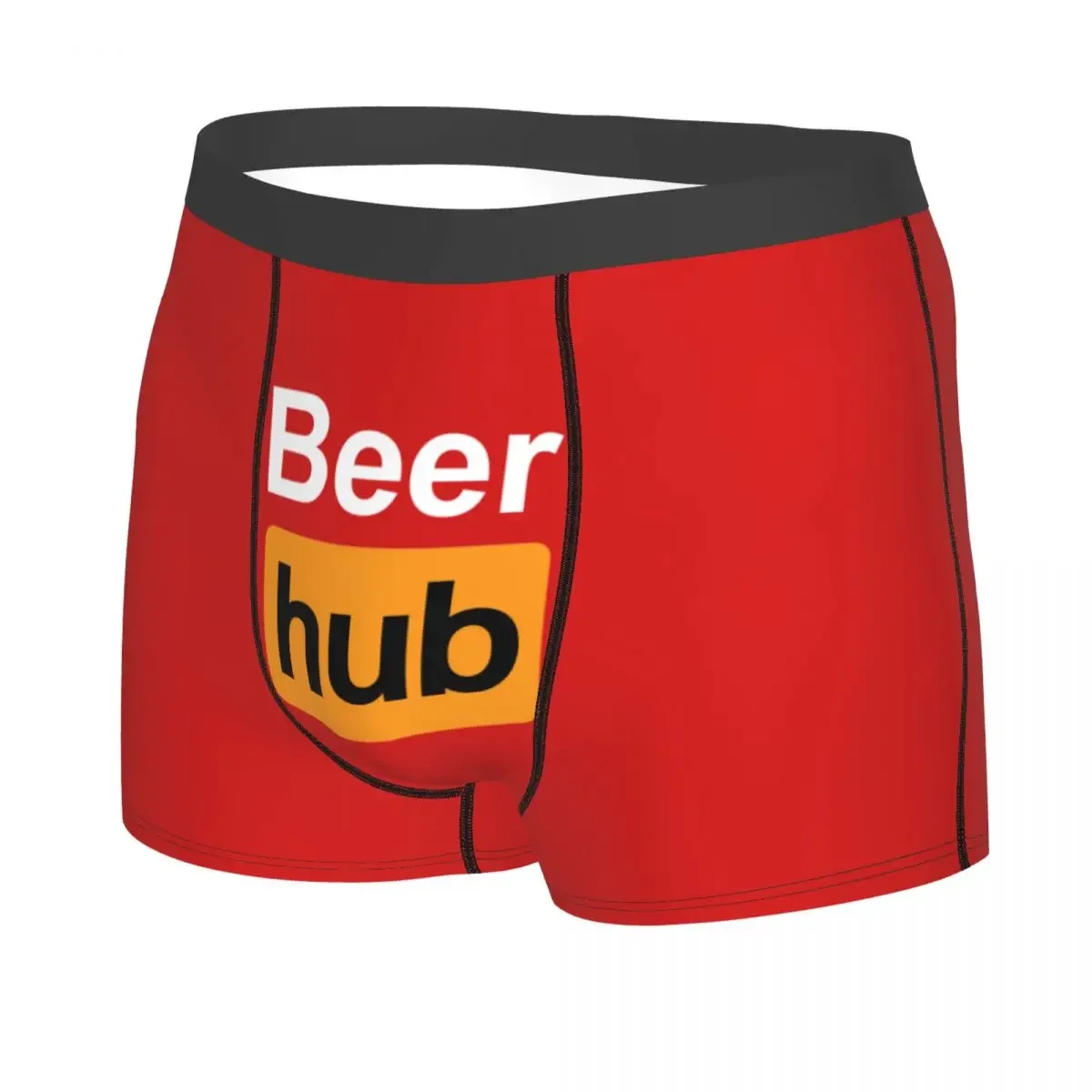 Beer Hub Underwear Male Sexy Print Custom Beerhub Boxer Briefs Shorts Panties Breathbale Underpants