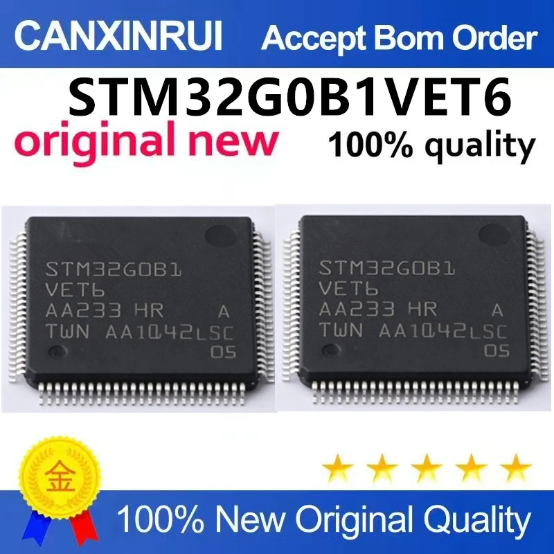 （5pcs-10pcs）Original STM32G0B1VET6 LQFP-100 ARM Cortex-M0+32-bit microcontroller