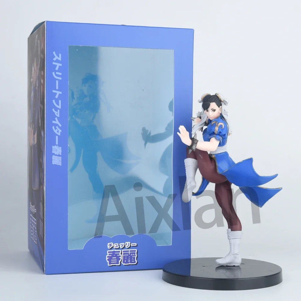 Aixlan 18cm Street Fighter Anime Figure Chun-Li PVC Action Figure Sexy Style Girl Figurine Collectible Model Toys Kid Gift