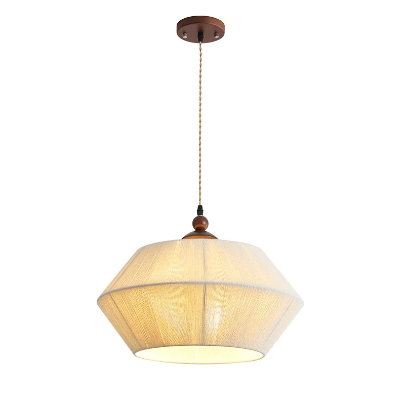 Nakagu Wabi Sabi Handmade Woven Cotton Rope Pendant Light Japanese Cream Style Restaurant Homestay Tea Room Study Bedroom Light