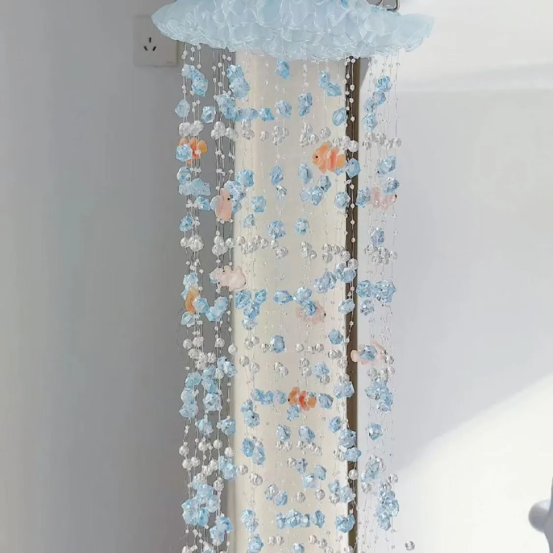 Air Koi courtyard hanging wind chimes handmade DIY material package girl heart balcony bedroom fresh wind chimes pendant view 4