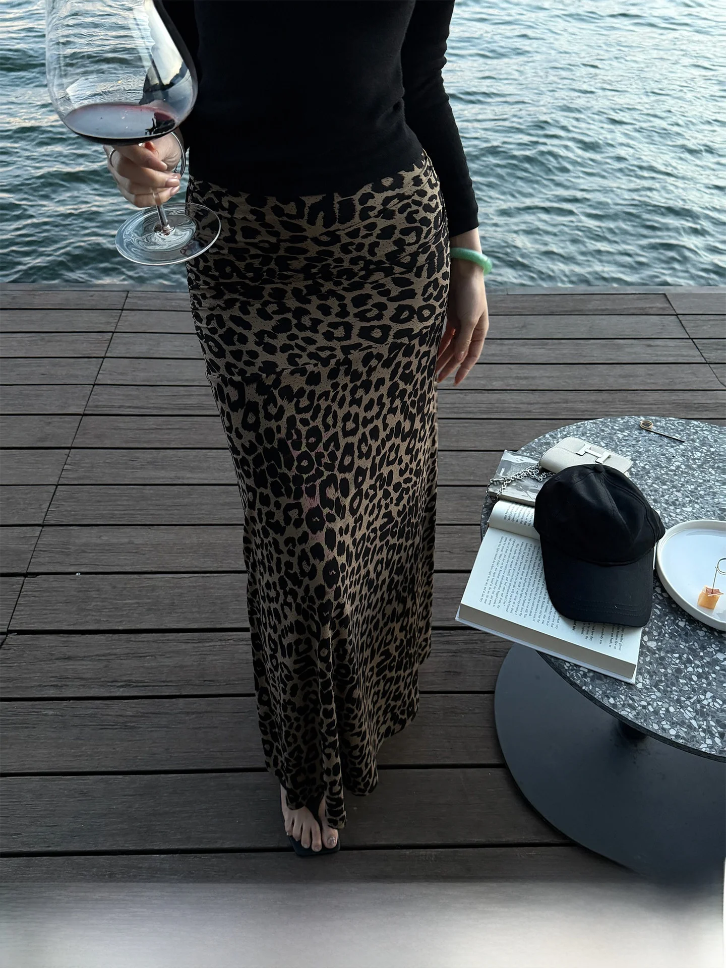 

Элегантная винтажная женская летняя юбка-полусолнце с леопардовым принтом, утягивающая, с высокой талией, А-силуэт, из высокоэластичной нейлоновой ткани
