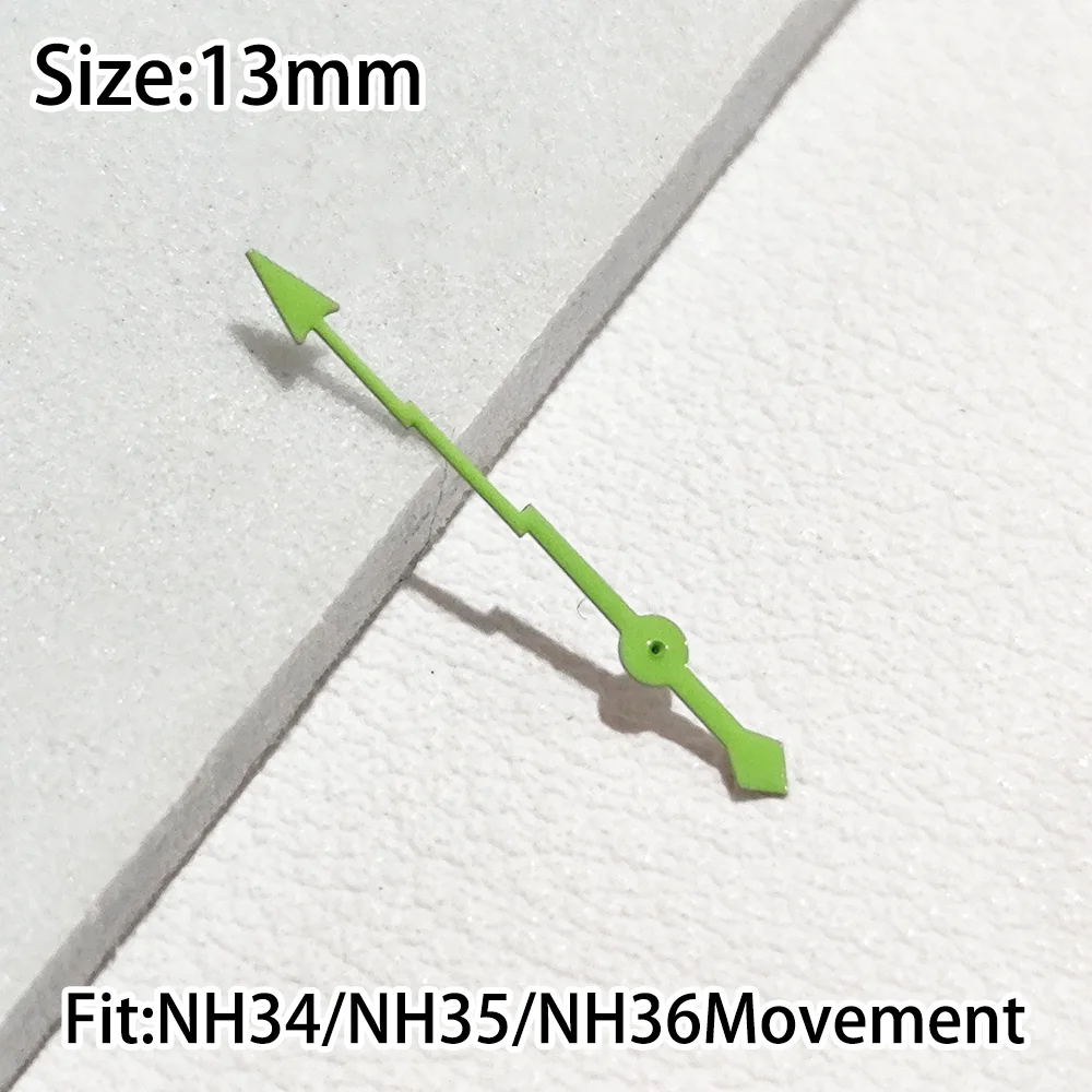 시계 13mm 번개 초침 NH 34/35/36 무브먼트에 적합한 빛나는 없음 시계 손 액세서리 멀티 컬러 선택