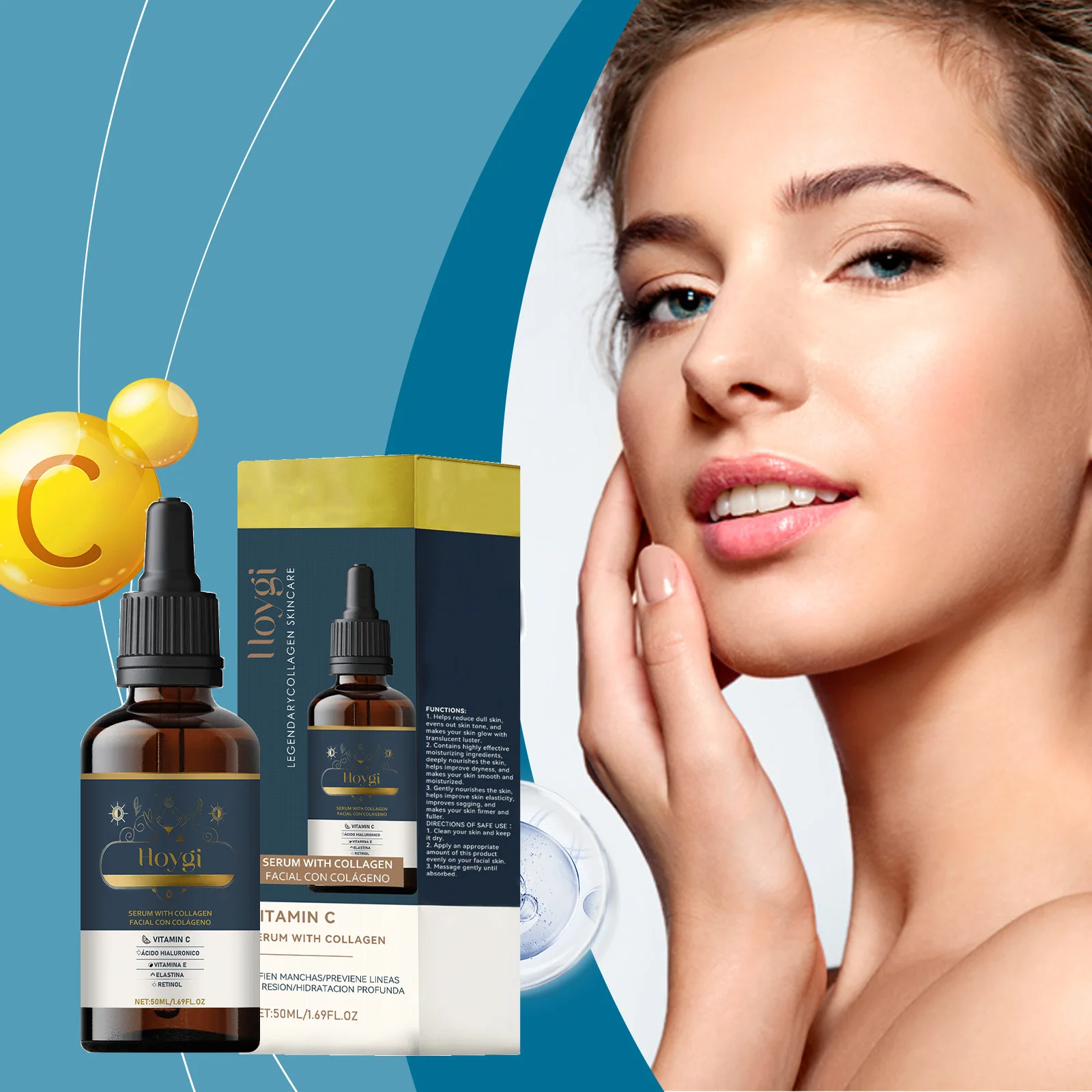 

Коллагеновая сыворотка для лица Уход за кожей Эссенция для лица Жидкая укрепляющая увлажняющая питательная сыворотка для лица Уход за кожей