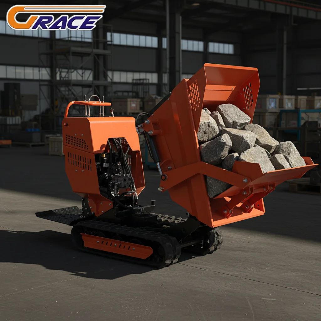 Mini Crawler Dumper 700kg EURO 5 EPA High Efficiency Factory Direct Fast Delivery