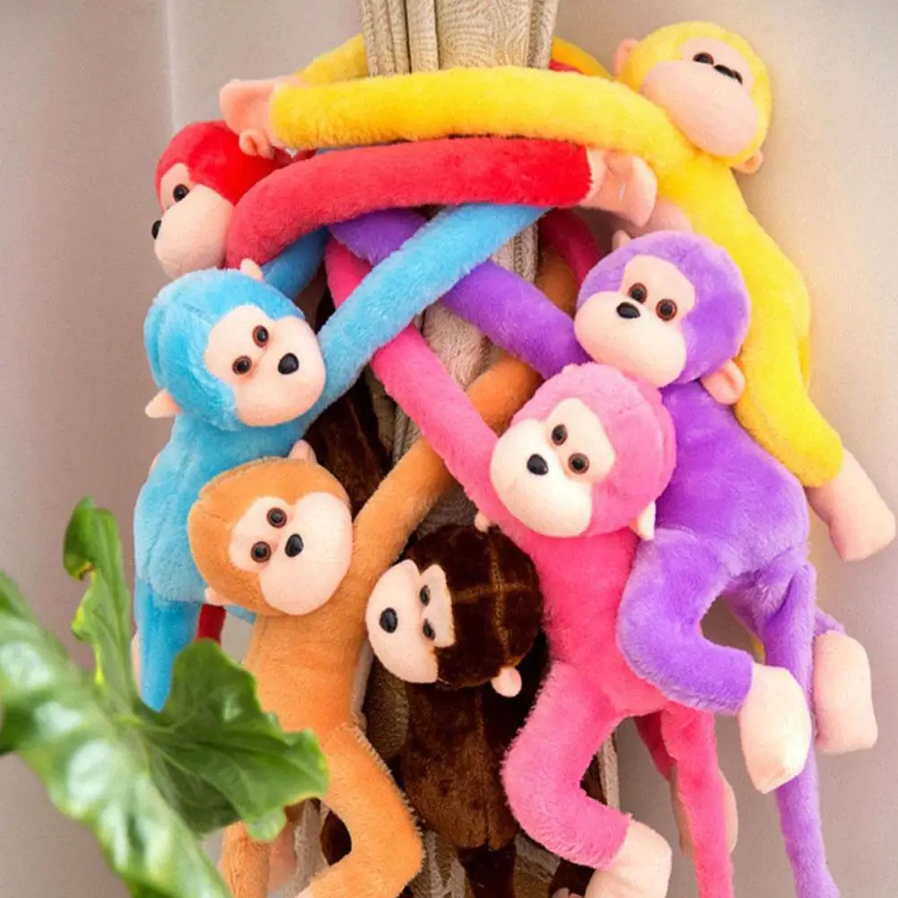 

Long Arm Monkey Plush Doll Color Stuffed Monkey Cute Animal Plush Toys Creative Curtain Doll Hanging Monkey Decorative Gifts