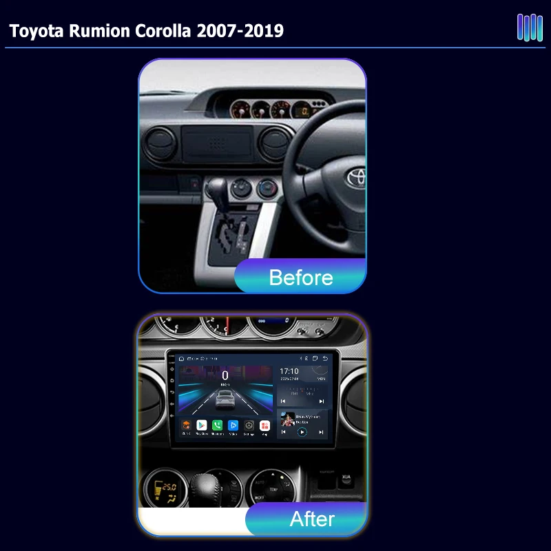 AI VOICE roadivox Android car radio for Toyota Rumion Corolla 2007 2019  GPS Navigation video Multimedia Player tape recorder