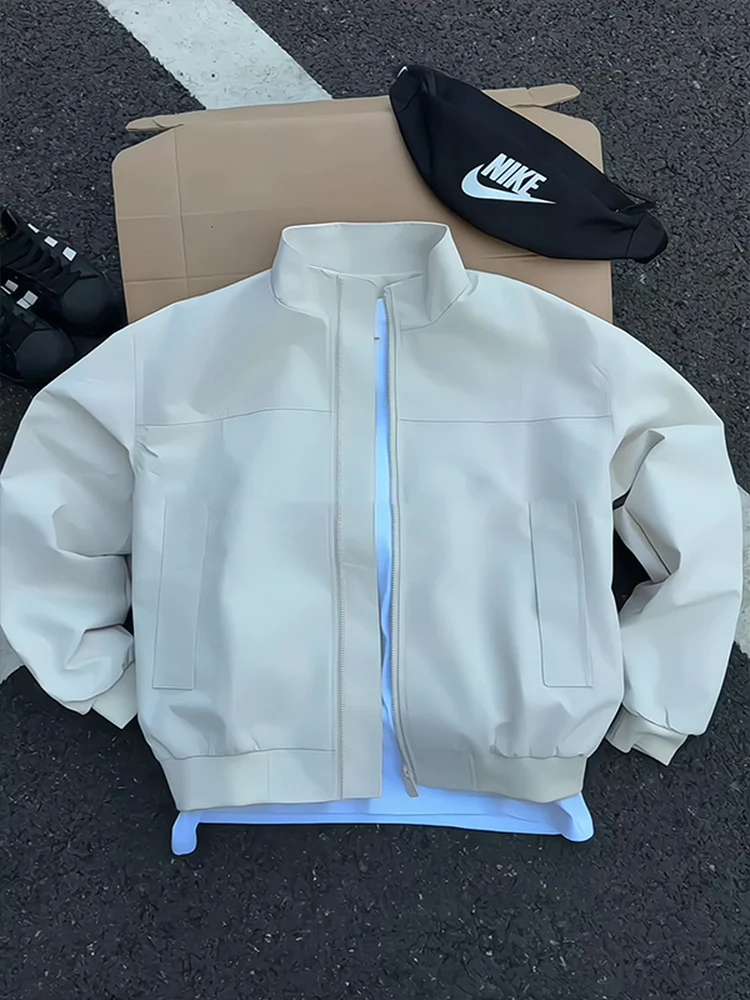 

Cleanfit American Sle Flight Jaet Men's ort ape Stand Collar Baseball orm Tee-Proof Fce Outerwear Coat