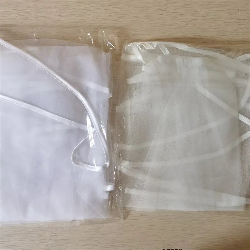 Short Tulle Wedding Veils Two Layer  طرحة عروس Voile Voile De Mariée