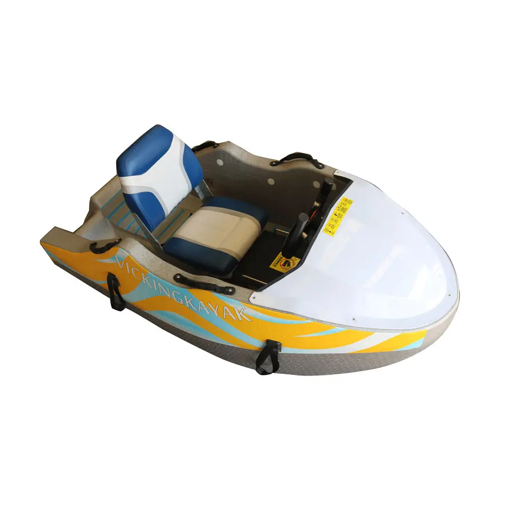 Barca a reazione elettrica - Mini barca da corsa EPP a 2 tempi per sport acquatici, auto a reazione oceanica ad alta velocità, stile surf e kart