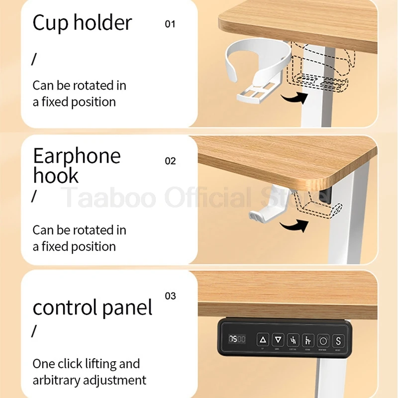Imagem -04 - Altura Ajustável em pé Mesa Quadro Suporte Elétrico Levantamento Computador Mesa Stand Faça Você Mesmo Workstation Prateleira para Escritório Apenas Quadro