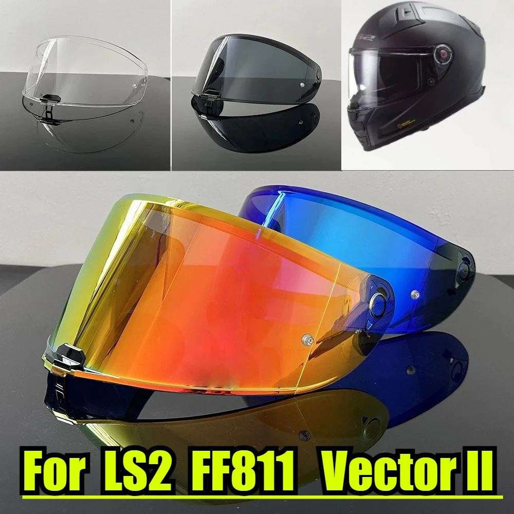 

Motorcycle Helmet Visor For LS2 Vector II Replacement lens For LS2 FF811 Helmet Windshield Accessories Anti-fog sticker