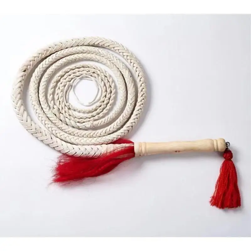 Whip Whip Middle-Aged and Elderly Beginner Taiji Fitness Exercise Telescopic Folk Art Handmade Shepherd Long Whip Non-Chain Whip