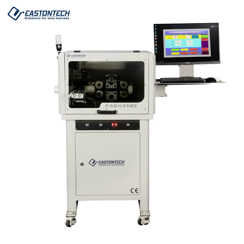 EW-12F Automatic Electrical Flexible Conduit Bellows Corrugated Tube Cutter Plastic Hose Pvc Pipe Cutting Machine