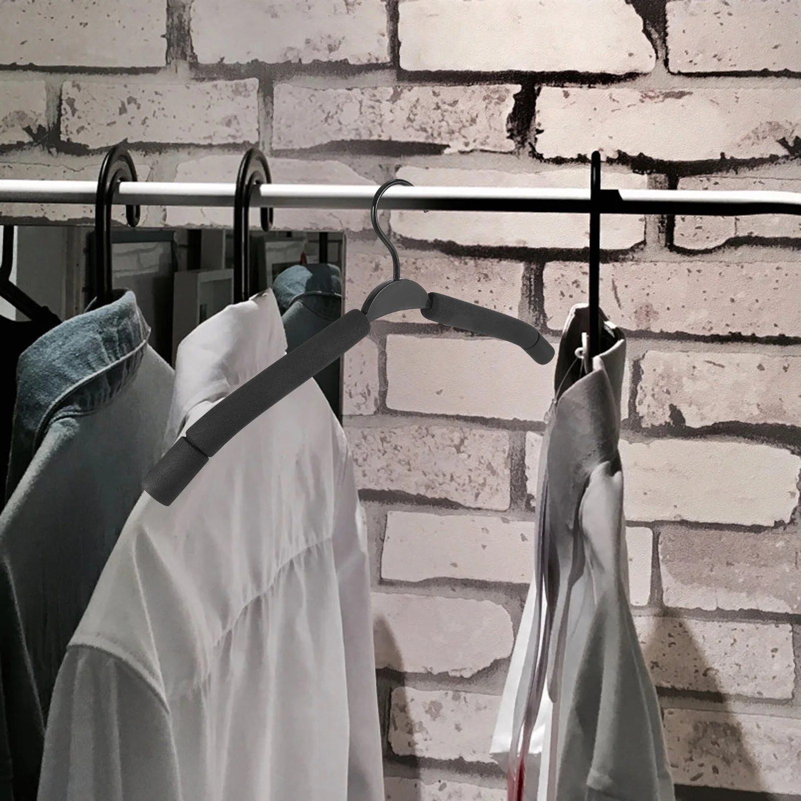 

10Pcs Sponge Culottes Hangers Iron Plastic Material Smooth Safe Home Use Sponge Hangers Skirt Hanger Home Pants Hanger