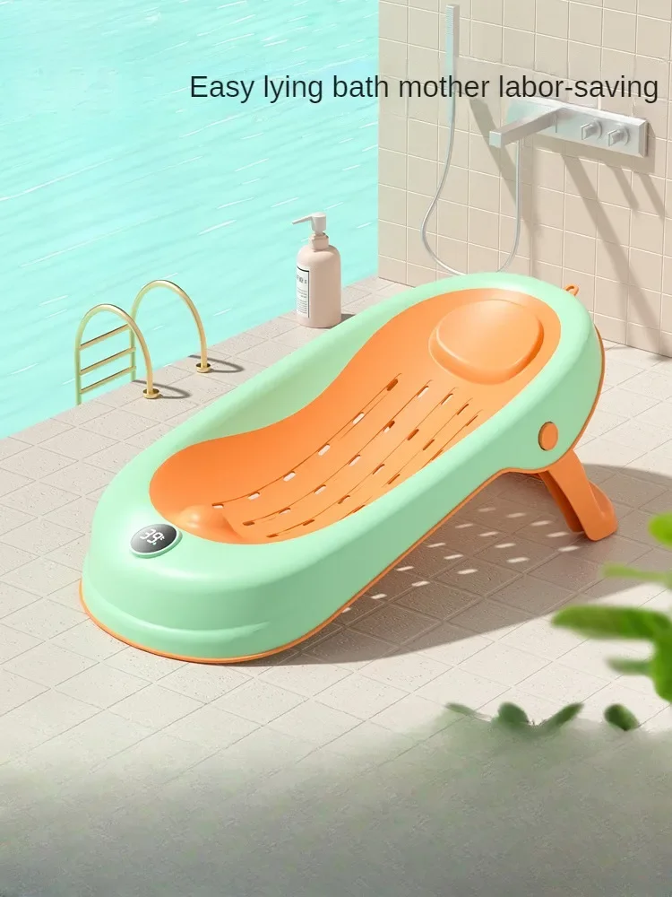 Baignoire en Maille pour Bébé, Polymères Non-ald Universels, Douche, Température, Bain, T1 Envoyer, Oreiller Confortable pour le Cou