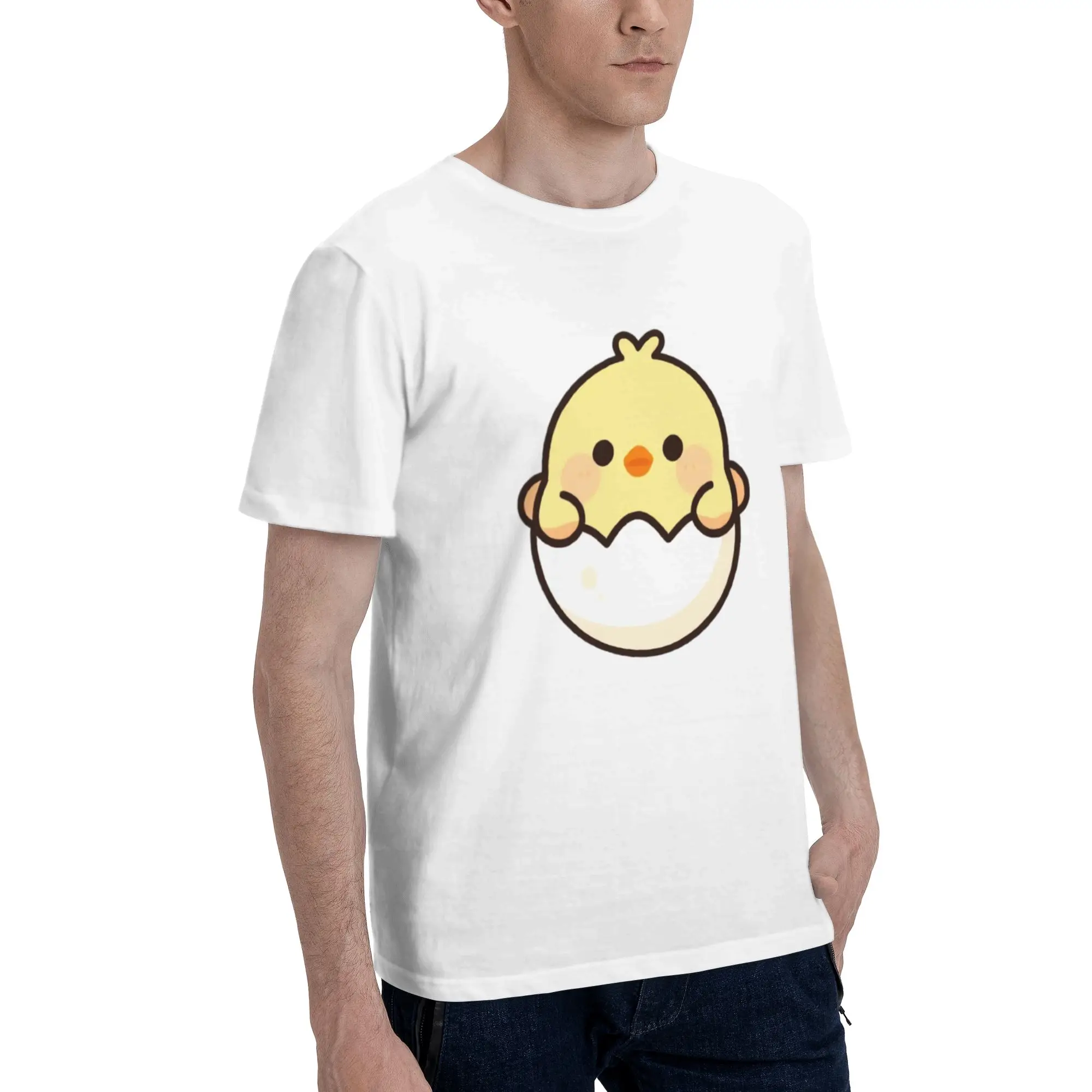 Hatching Baby Chick Men T Shirt  Unique Tee Shirt Short Sleeve O Neck Pure Cotton Gift Clothes T-Shirt