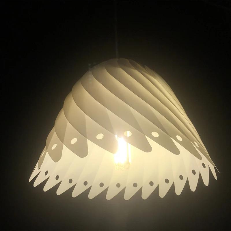 Modern DIY Puzzle Lamp Shade Nordic Pendant Plastic Lampshade Decoration Chandelier Hanging Lighting Home Accessories