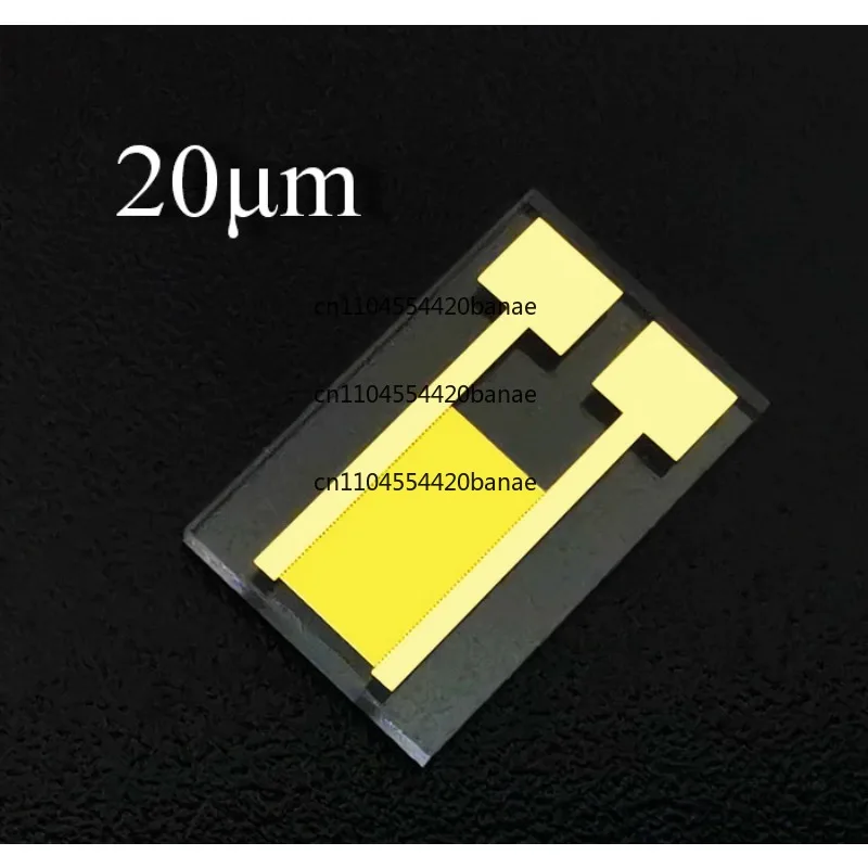 20μm transparent interdigital electrode quartz glass capacitor array MEMS sensor photoelectric detection