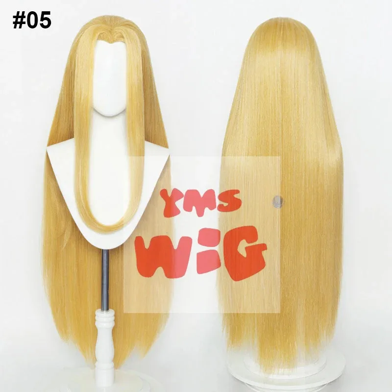 

CyYMS WIG Синтетические волосы 100 см Длинные прямые парики для косплея 8 цветов Средняя часть Аниме Черный Белый Красный Блондинка Парики Термостойкие