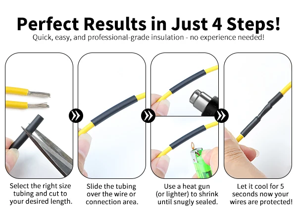 Multi‑Ratio Heat Shrink Tube Set 2:1 3:1 4:1 1/2/5 Box/Bag Electric Wire Insulation Heat Wrap Sleeves Waterproof Heat‑Shrink