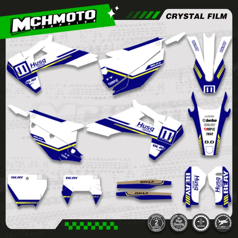 

MCHMFG For Husqvarna TC FC TX FX FS 2019 2020 2021 TE FE 2020 2021 2022 Custom Team Graphics Decal Stickers Kits