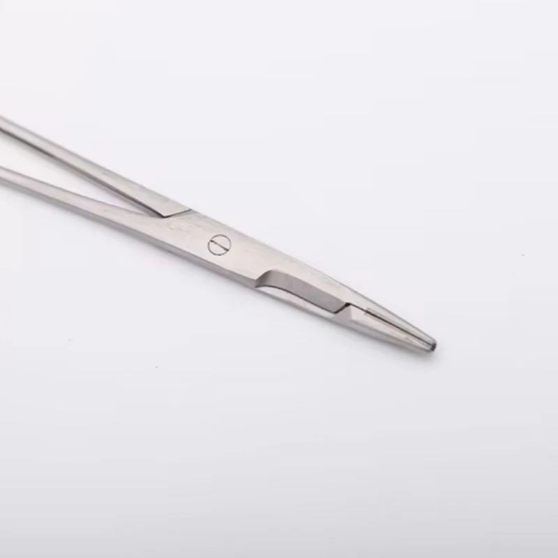 Dental Multifunctional Needle Holder with Scissor Stainless Steel Suture Needle Clamp Forceps Gold Handle 12/14cm Dentist Tool
