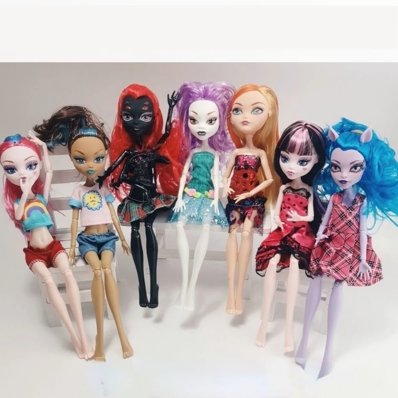 Monsters High Original Ghouls Rule Fasion Monster Dolls 27cm Joint Movable Black Spider Doll Moveable Body Girls Toys Gift