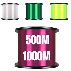 500M 1000M lenza invisibile Super Strong monofilamento Nylon Line giappone materiale Fluorocarbon rivestito macchiolina per carpa Pesca