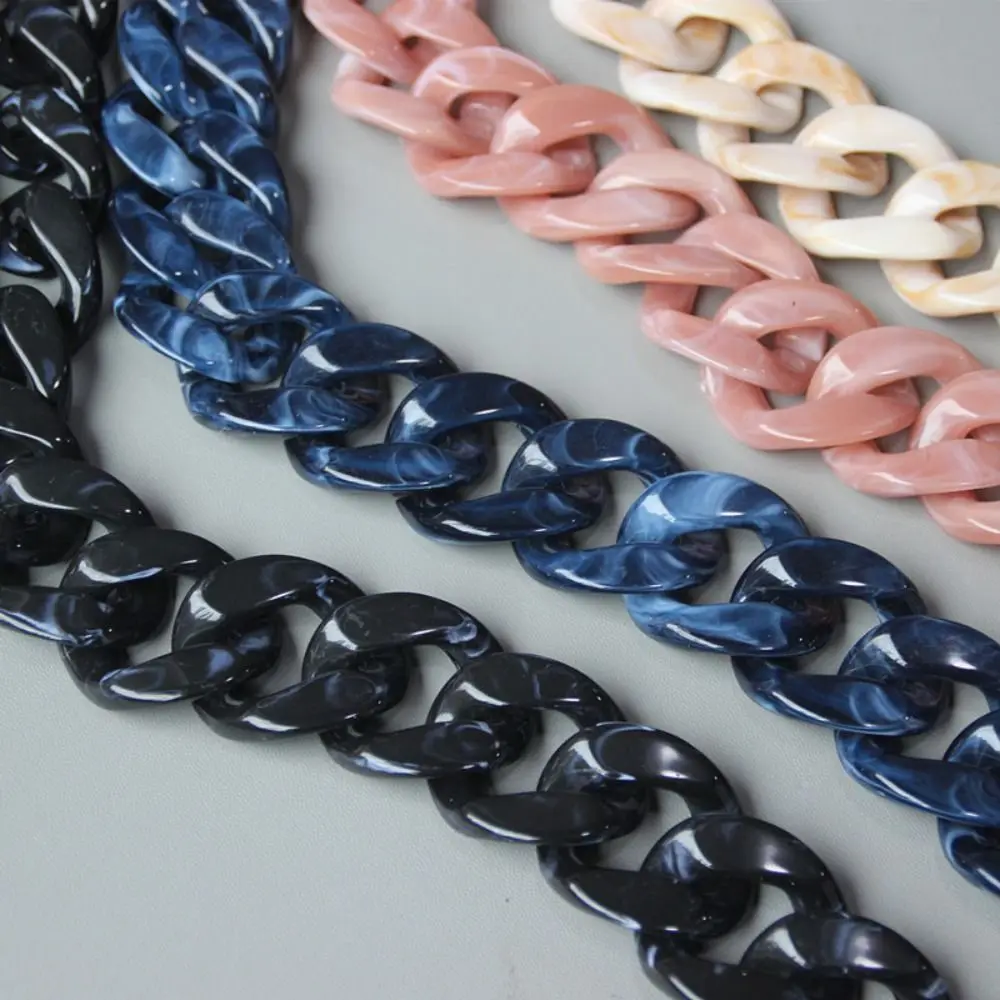 Women Clutch Shoulder Purse Chain DIY New Fashion Woman Handbag Accessory Chain Black Pink Detachable Resin Blue Luxury Strap