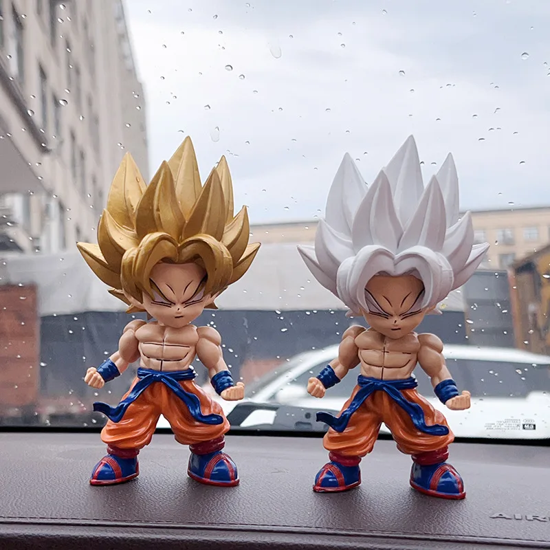dragon ball anime figure Super Saiyan Q version Goku peripheral GK doll figure central control model movable doll car ornament