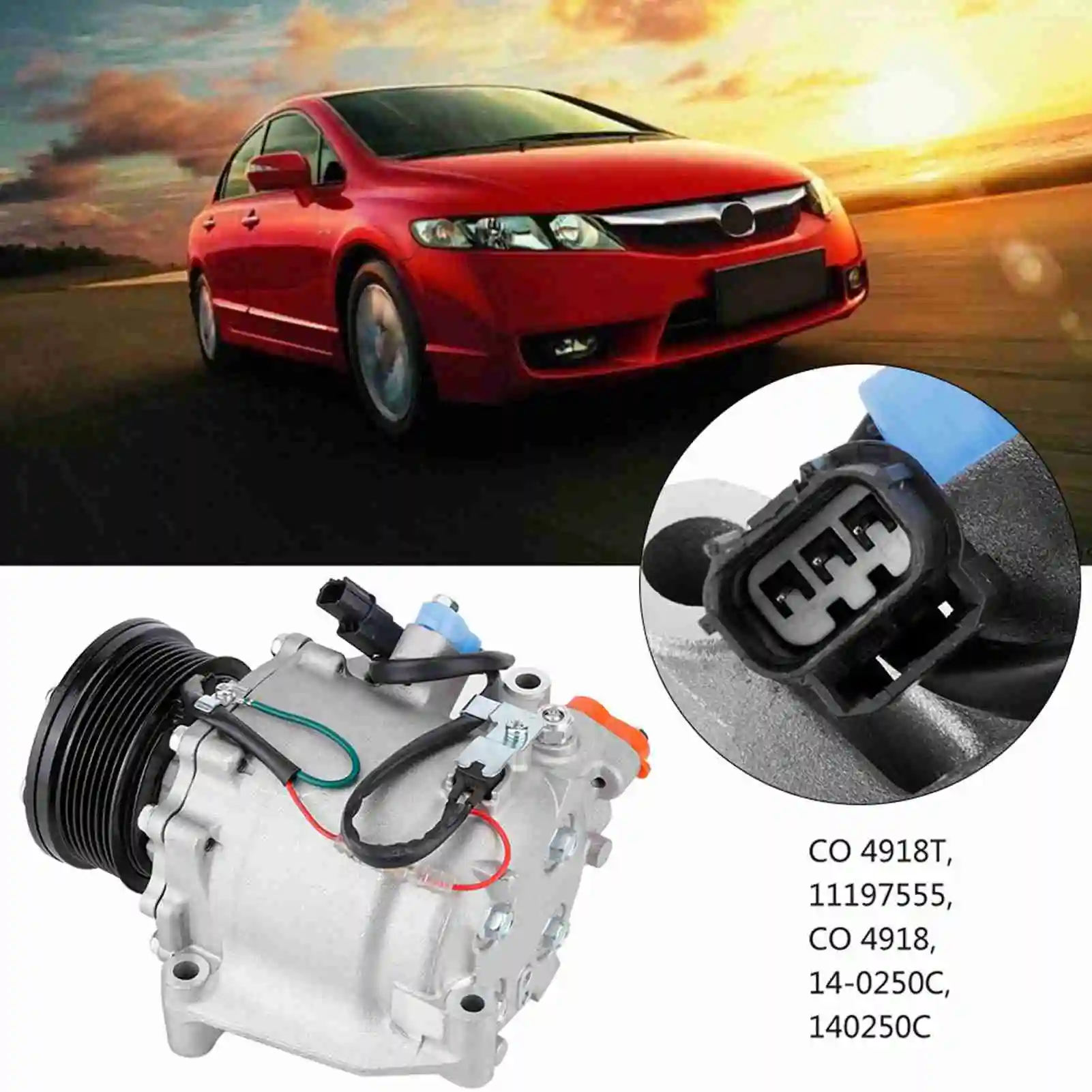 

A/C Compressor Air Conditioning A/C Compressor for 1.8L 2006 2007 2008 2009 2010 38810-RNA-A01 38810-RNA-A01