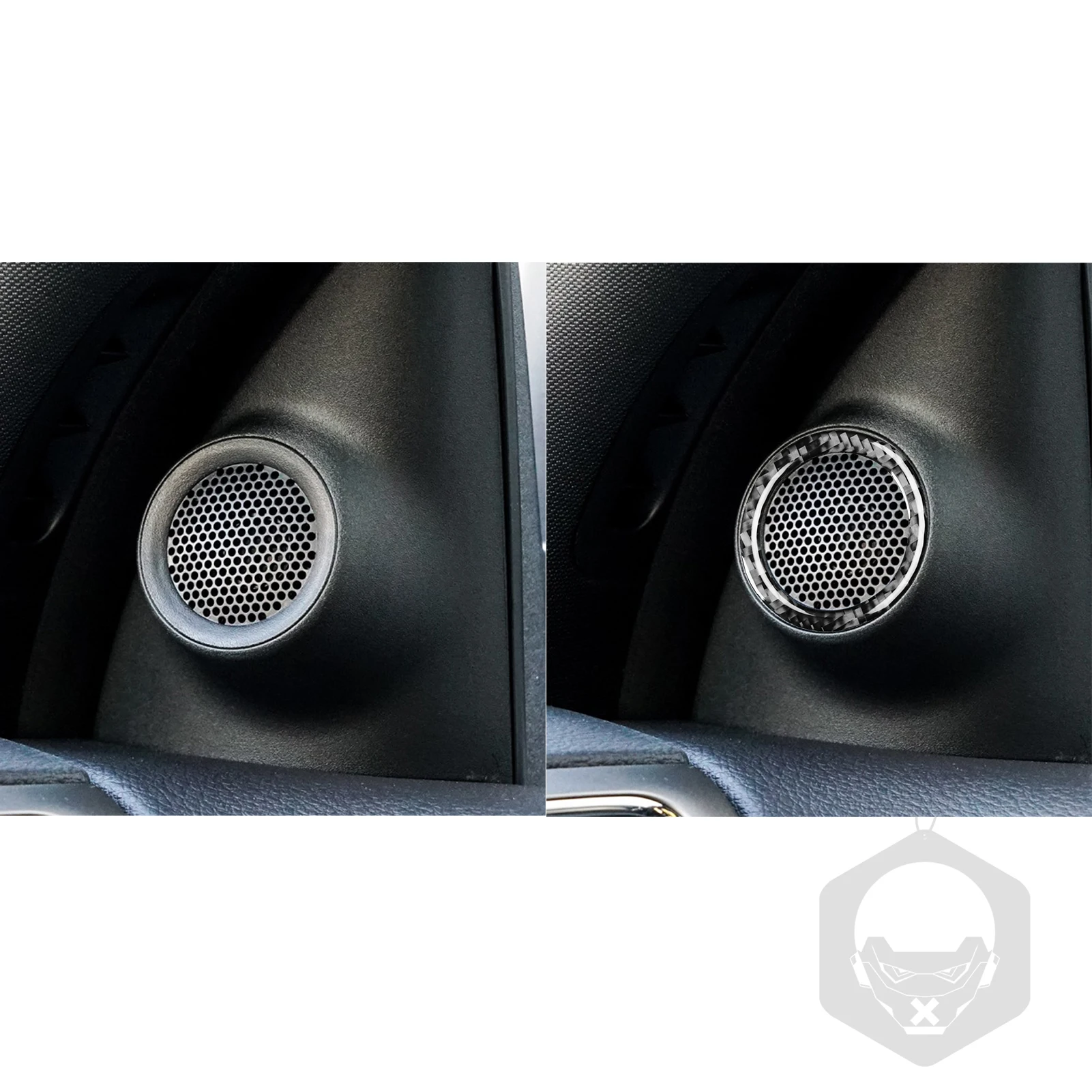Carbon Fiber For Jeep Grand Cherokee 2011–2026 Car Audio Speaker Frame Trim Customizable car Sticker Interior Accessories