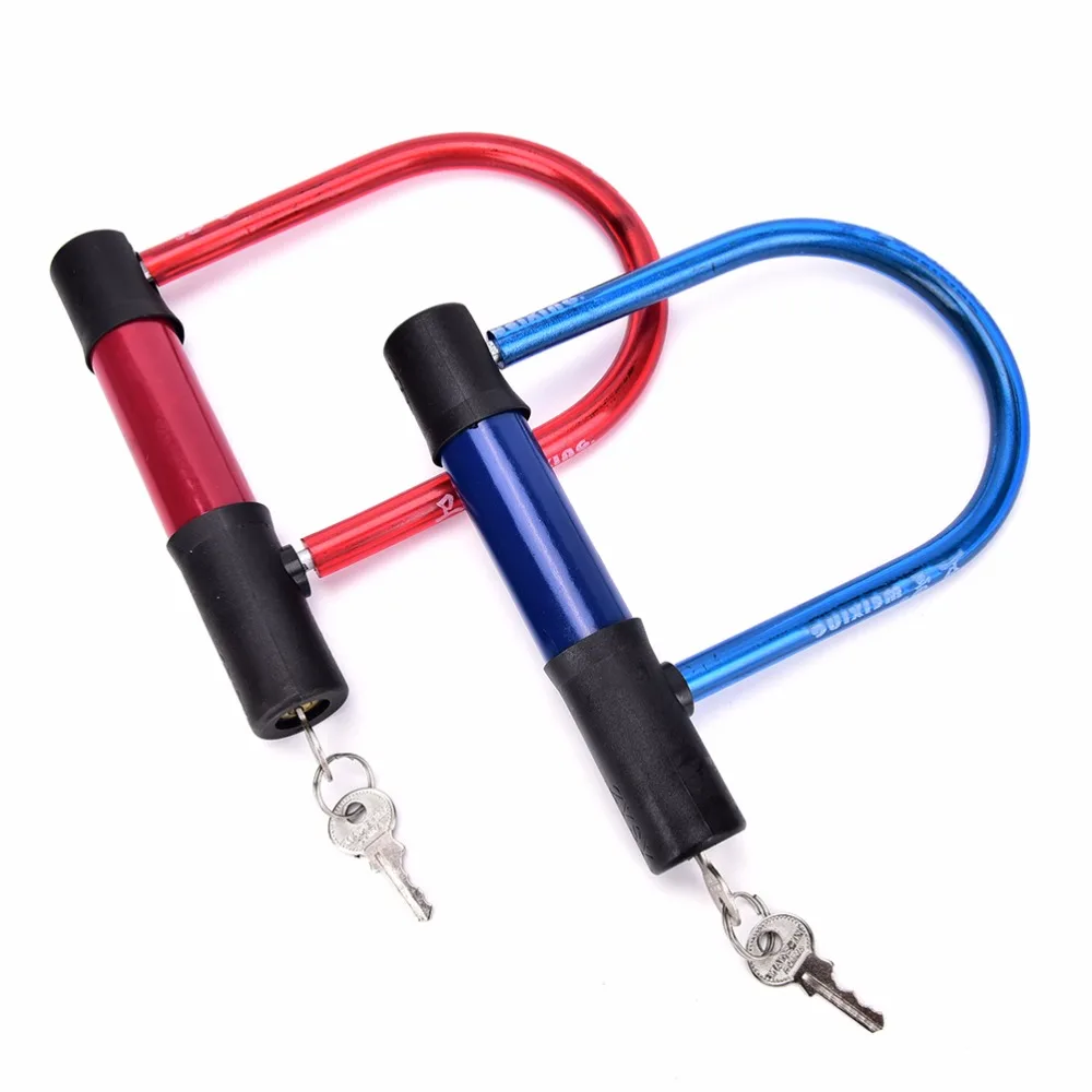 1Pc U Lock Bicycle Bike Motorcycle Cycling Scooter Security Steel Chain with 2 Keys